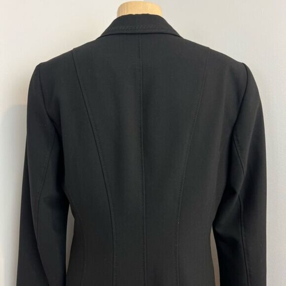 Vintage Taifun Collection Women’s US 10 Black Classic 2 Button Suit Jacket Blaze - Picture 7 of 15